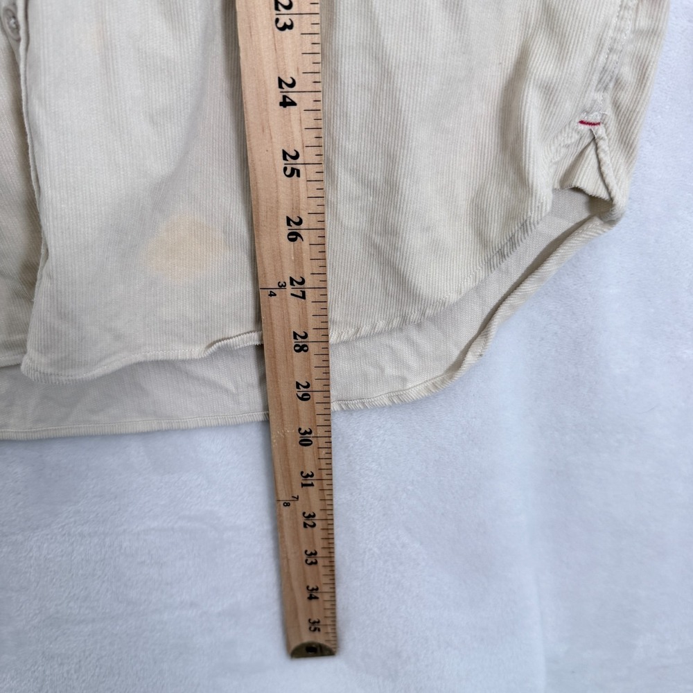 Orlebar Brown Corduroy Shirt Mens M Beige Casual Preppy Button Up - Picture 7 of 11